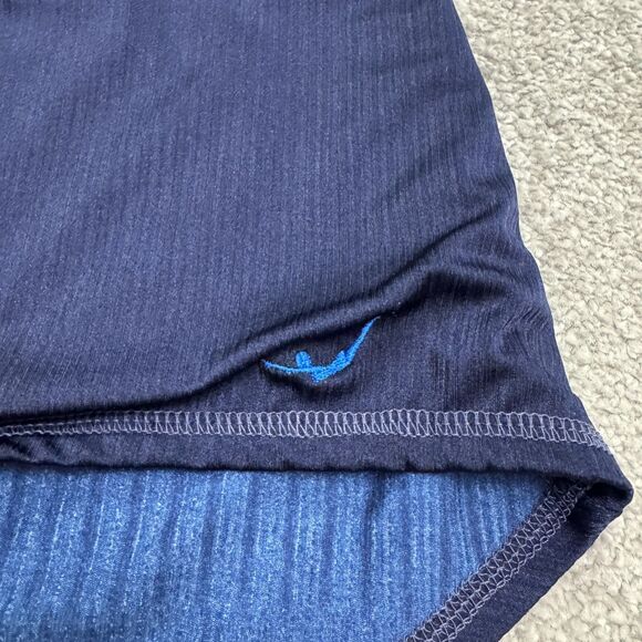 Jantzen Vintage High Waist Boyleg Swim Bottom Shorts Womens 8 Navy Blue Ribbed - Picture 6 of 9